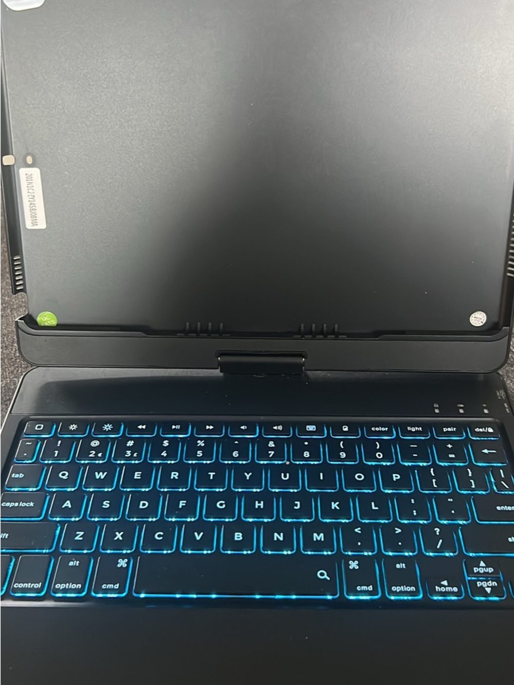 Backlit Bluetooth Keyboard Case - Black with Blue LED